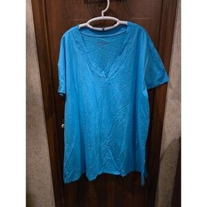 NWOT Roaman's Short-Sleeve V-Neck Ultimate Tunic w/side slits Sz 18/20